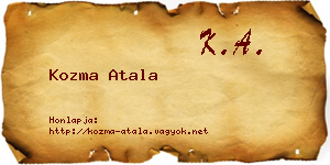 Kozma Atala névjegykártya