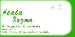 atala kozma business card